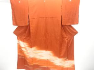 霞模様五ツ紋色留袖（比翼付き）